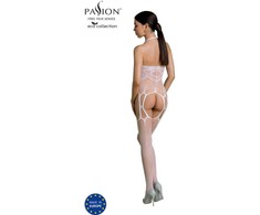 Passion Woman Bodystockings PASSION ECO BS002 Bodystocking Baltas - Eco-Friendly, One Size