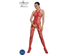 Passion Woman Bodystockings PASSION Eco Collection Bodystocking BS013 Raudona - Sustainable, One Size