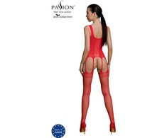 Passion Woman Bodystockings PASSION ECO BS007 Raudona Bodystocking - Eco-Friendly, Universal Size