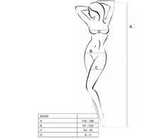 Passion Woman Bodystockings PASSION BS020 Baltas Fishnet Bodystocking One Size - Elegant Lace Design