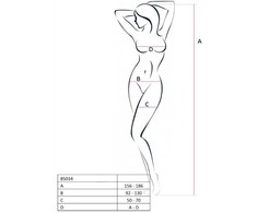 Passion Woman Passion BS034 Baltas Bodystocking - Elegant Fishnet Design One Size
