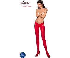 PASSION WOMAN GARTER &amp; STOCK Passion TIOPEN 005 Opaque 3/4 Raudona Tights 60 DEN - Modern Hip Cut