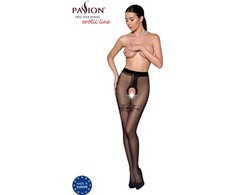 PASSION WOMAN GARTER &amp; STOCK Passion Tiopen 021 Juodas 20 DEN Decorative Open Tights Size 1/2