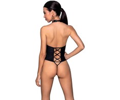 Passion Woman PASSION Nancy Eco Leather Juodas Body L/XL - Modern Strappy Design