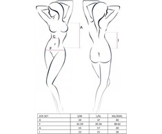Passion Woman Sets Passion Zoe Set S/M Juodas - Elegant Lingerie Top &amp; Thong Duo