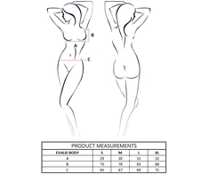 Passion Woman Teddies PASSION EVALIE Body Baltas S/M - Elegant Lace &amp; Open Back Design