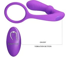 Pretty Love Bottom GRAŽUOLĖ MEILĖ - Warren Violetinė, belaidis nuotolinio valdymo pultas, 12 pulso bangos nustatymų, 12 vibracijos funkcijų