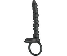 Pretty Love Dillion Dual-Motor Silicone Ring Juodas, 12 Modes, USB