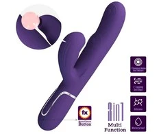 Pretty Love Flirtation GRAŽI MEILĖ - Žvilgantis švelnumas, 7 bakstelėjimo funkcijos, 7 trankymo funkcijos
