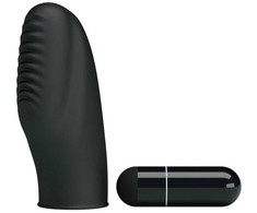 Pretty Love Flirtation Stanford Juodas - Silicone Vibrating Finger Device