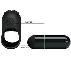 Pretty Love Flirtation Steward Juodas - Vibrating Silicone Finger Device