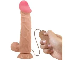PRETTY LOVE HIGH GRADE BAILE - Slankiojanti oda 9,4'' Flesh Vibration lankstus siurbimo pagrindas TPR ABS