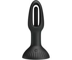 Pretty Love Hubert Silicone Plug with 7 Vibration Modes, Juodas
