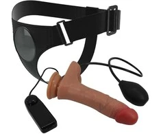 Pretty Love BW-022103P Intimate System 15.5 cm with Universal Harness, Brown