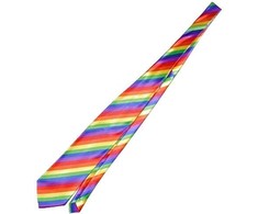 Diablo Picante Rainbow Pride Tie - Colorful LGBT Flag Design Priedas