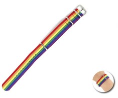 Pride Rainbow Flag Silicone Bracelet Adjustable - Multicolor Design