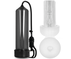 Pump Addicted RX5 Juodas Vacuum Pump with Intimate Sleeve Priedas