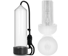 Pump Addicted RX5 Transparent Vacuum Device with Intimate Sleeve 23cm