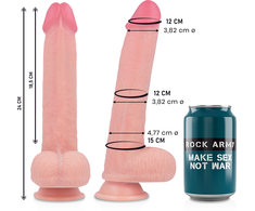 Rock Army RockArmy Kingcobra Liquid Silicone Model 24cm Natural with Suction Base