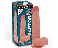 Rock Army Rockarmy Liquid Silicone Raptor 24cm Natural - Flexible Model with Suction Base