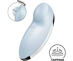 Satisfyer Vibrator Mėlyna Tap &amp; Climax 2 mėlynas