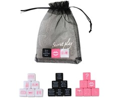 Secretplay 100 Games Secret Play Game Set - 3-Piece Dice for Couples, Multilingual Edition