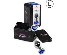 Secret Play Mėlyna Mėlynas JEWELLED METAL BUTT PLUG L