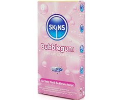 Skins Bubblegum Premium Latex Condoms 8pcs - Fruity Aroma, Extra Lubricated