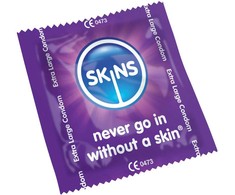 SKINS Extra Large Condoms 12-Pack | Enhanced Comfort 57mm x 205mm