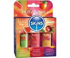 Skins Fruity Sampler Intimate Lubricant Tubes 3x12ml - Watermelon, Strawberry, Mango &amp; Passionfruit