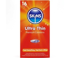 Skins Ultra Thin Premium Latex Condoms 16-Pack Vanilla Scented 180mm