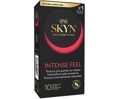 SKYN Intense Feel Polyisoprene Textured Condoms 10-Pack Wavy Design