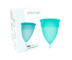 Stercup Menstrual Cup Aquamarine Size L - FDA Silicone, 24 ml Capacity