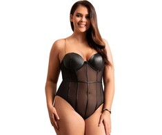 Subblime Bodies Subblime Bodysuit Juodas Metal Chain Straps Underwire L/XL