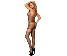 Subblime Bodystockings Subblime 951955 Shiny Fishnet Bodystocking, One Size, Flexible Fit