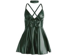Subblime Dresses SUBBLIME 955434 Žalias Strappy Nightgown with PU Leather S/M