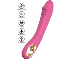 Rožinė TOYJOY Maia Vibrator - G-Spot Curve, 10 Modes, Silicone, 21 cm, Rožinė