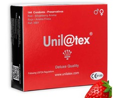 Unilatex Raudona Strawberry Scented Intimate Barrier 54mm 144pcs