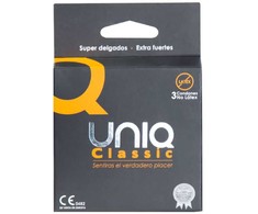Uniq Classic Non-Latex Ultra Thin Condoms 3-Pack | Credit Card Case