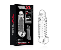 VirilXL V11 Transparent Extension Sheath - Adjustable TPE Intimate System