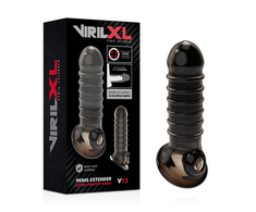 VirilXL V15 Intimate Extension Sheath Juodas 13.5cm Adjustable TPE