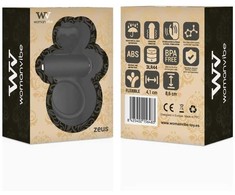Womanvibe Zeus Silicone Intimate Ring - Ergonomic, 4.1x8.6 cm, Juodas