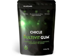 Wugum WUG Multivit Gum - Sugar-Free Chewing Gum with Multivitamins &amp; Žalias Tea 10 pcs