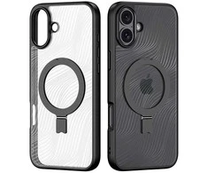 Dėklas Dux Ducis "Aimo Mag Stand" skirtas Apple iPhone 16 Plus juodas