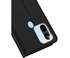 Dux Ducis Skin Pro Xiaomi Redmi A1+ atverčiamas Card Wallet su stoveliu dėklas telefonui juodos spalvos