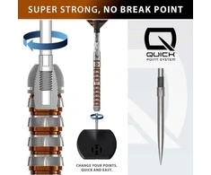 23 gramų strėlytės Harrows Luke Woodhouse Series 3 Quick 90% volframo