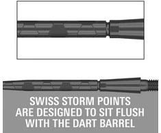 30 mm metalinės adatėlės Target Swiss Storm Onyx, juodos