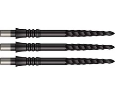 32 mm metalinės adatėlės Mission Sniper Lunar FS, juodos