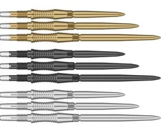 35 mm metalinės adatėlės Target Signature Swiss Points RST, sidabrinės