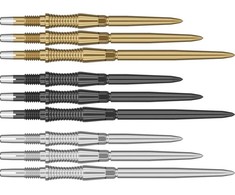 42 mm metalinės adatėlės Target Signature Swiss Points RST, juodos